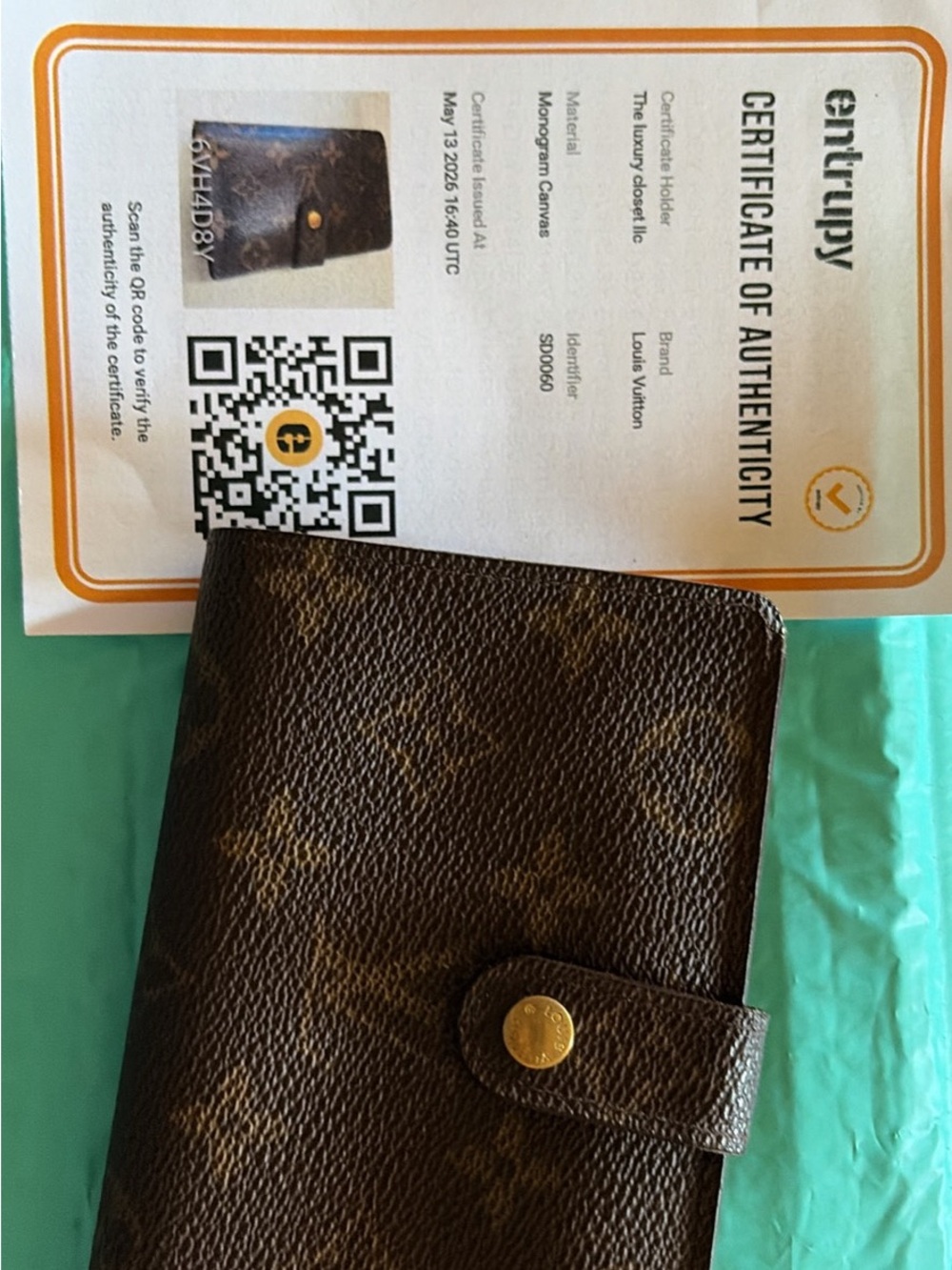 Louis Vuitton Brown Monogram Canvas Snap Wallet with Kisslock coin section